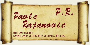Pavle Rajanović vizit kartica